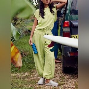 Free People Light Green Casual Jumpsuit